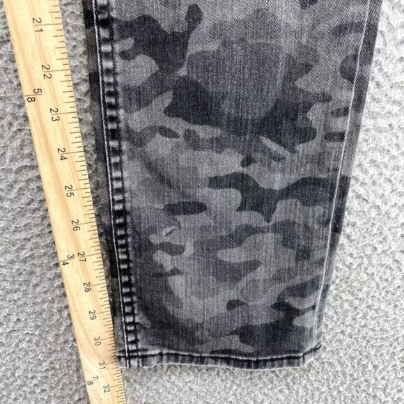 Hudson Jeans Mens 32 x 31* Gray Camo Sartor Slouchy Skinny Button Fly Denim Army - Picture 4 of 16